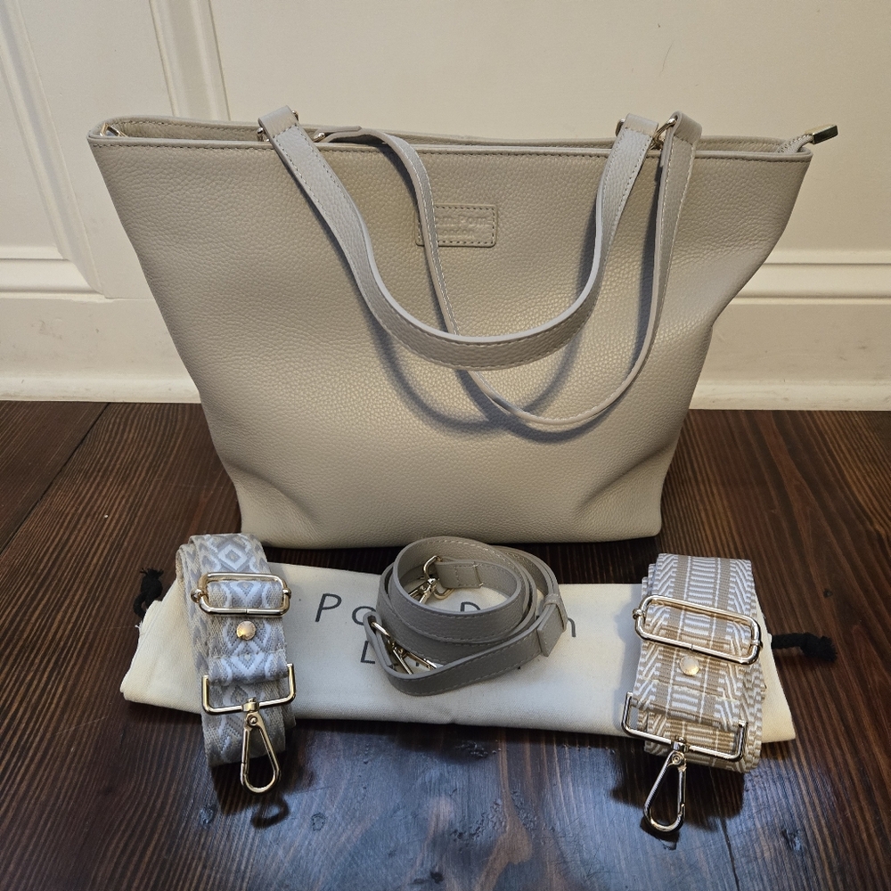 Pom Pom London Greenwich Bag In Stone BNNU